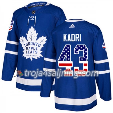 Toronto Maple Leafs tröja Nazem Kadri 43 Adidas 2017-2018 Blå USA Flag Fashion Authentic - NHL Tröjor Herr